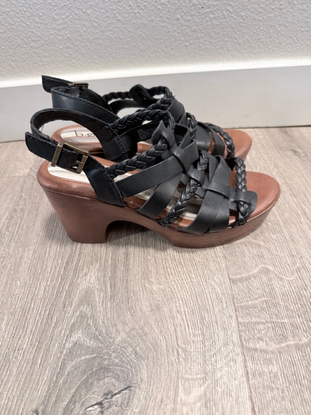 b.o.c. Comfort Braided Strappy Sandals - Black